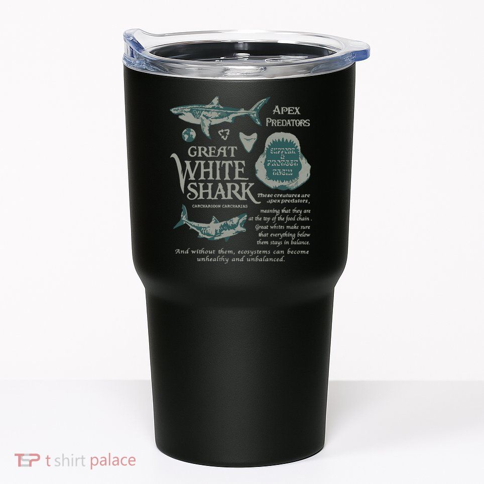 90S Great White Shark Tumbler