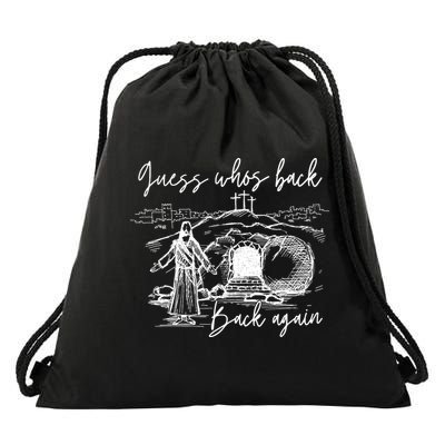 90s Guess WhoS Back Again Vintage Funny Jesus Drawstring Bag