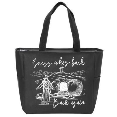 90s Guess WhoS Back Again Vintage Funny Jesus Zip Tote Bag