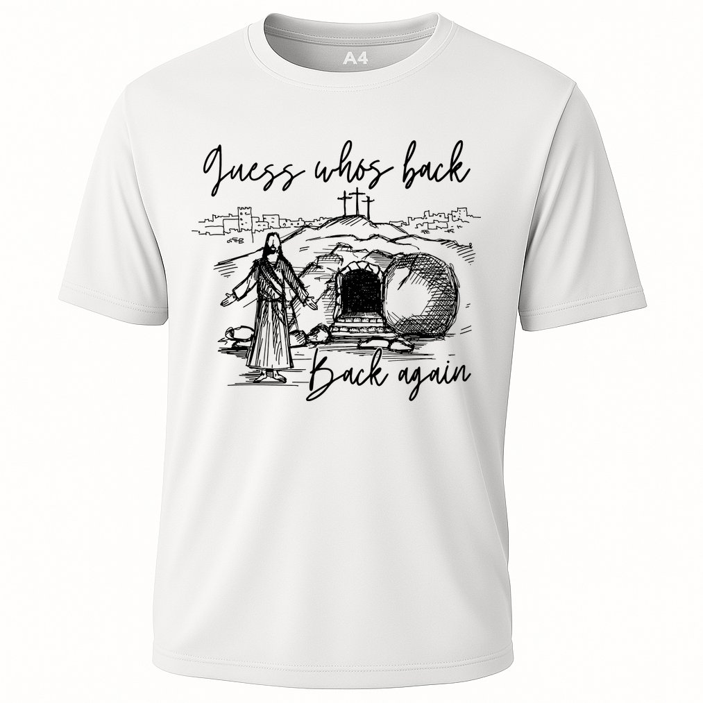 90s Guess WhoS Back Again Vintage Funny Jesus Cooling Performance Crew T-Shirt