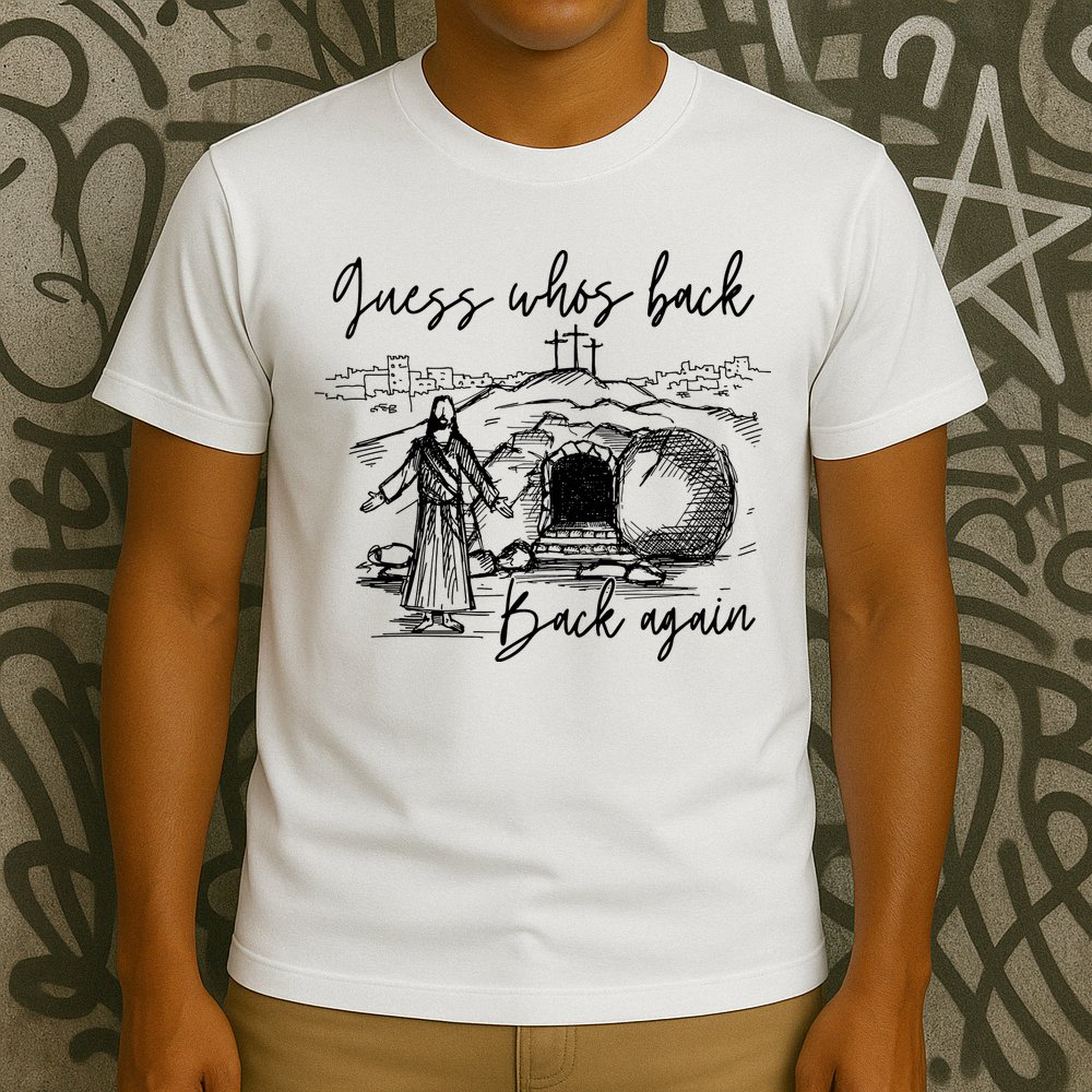 90s Guess WhoS Back Again Vintage Funny Jesus T-Shirt