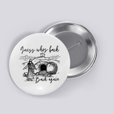 90s Guess WhoS Back Again Vintage Funny Jesus Button