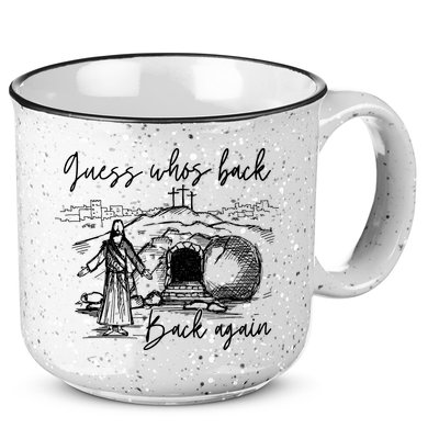 90s Guess WhoS Back Again Vintage Funny Jesus 15oz Campfire Ceramic Mug