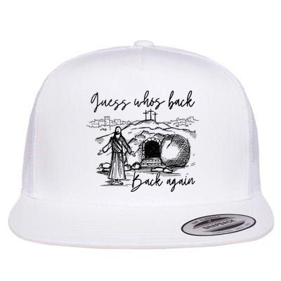 90s Guess WhoS Back Again Vintage Funny Jesus Flat Bill Trucker Hat