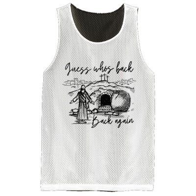 90s Guess WhoS Back Again Vintage Funny Jesus Mesh Reversible Basketball Jersey Tank