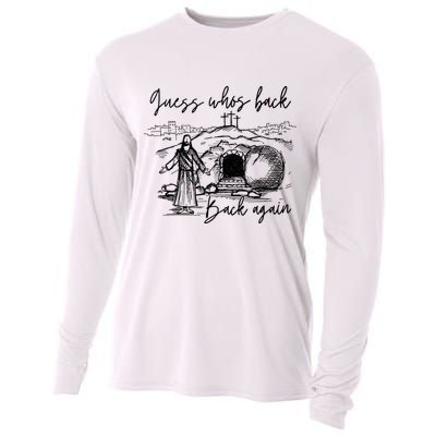 90s Guess WhoS Back Again Vintage Funny Jesus Cooling Performance Long Sleeve Crew