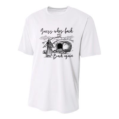 90s Guess WhoS Back Again Vintage Funny Jesus Youth Performance Sprint T-Shirt