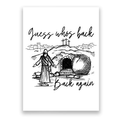 90s Guess WhoS Back Again Vintage Funny Jesus Poster