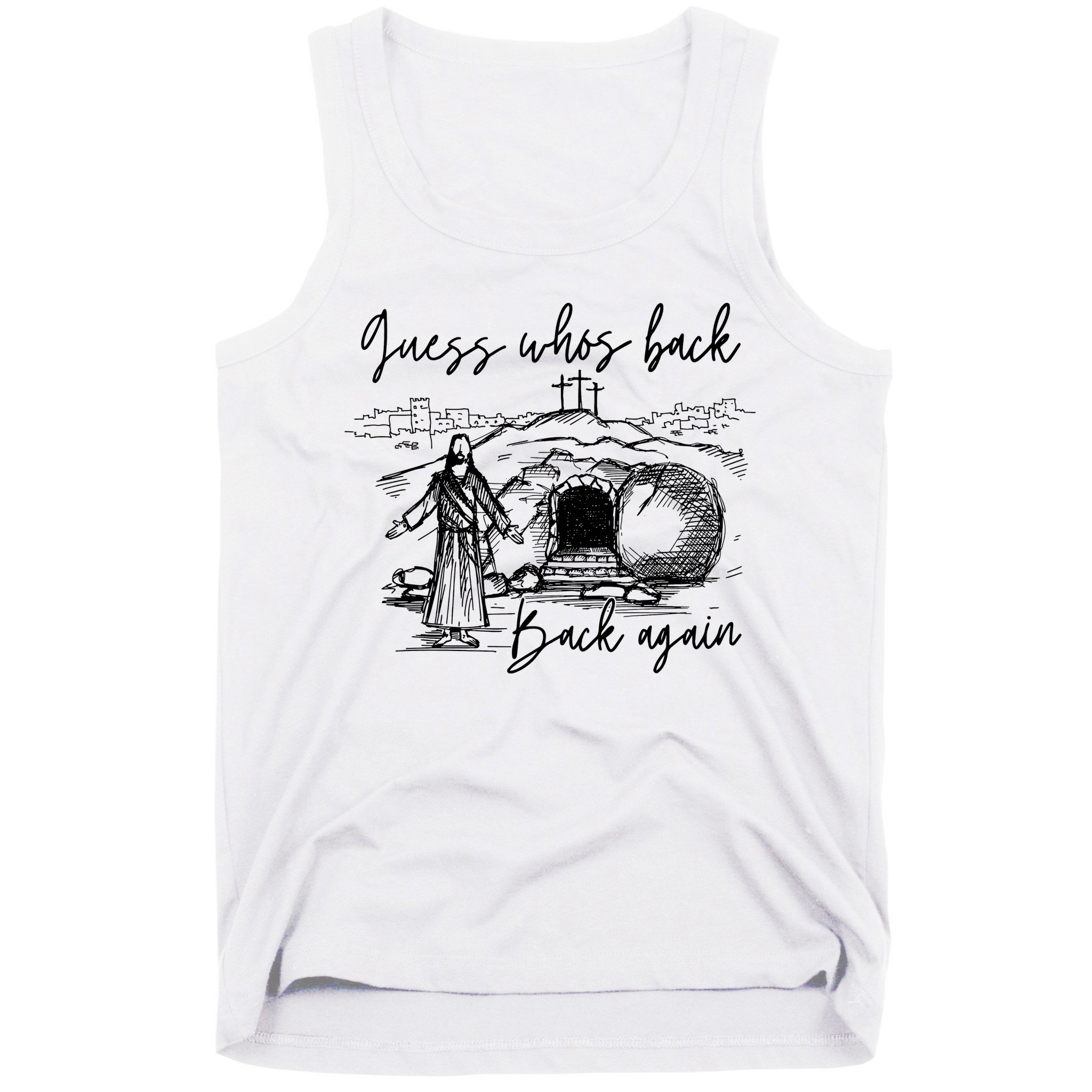 90s Guess WhoS Back Again Vintage Funny Jesus Tank Top