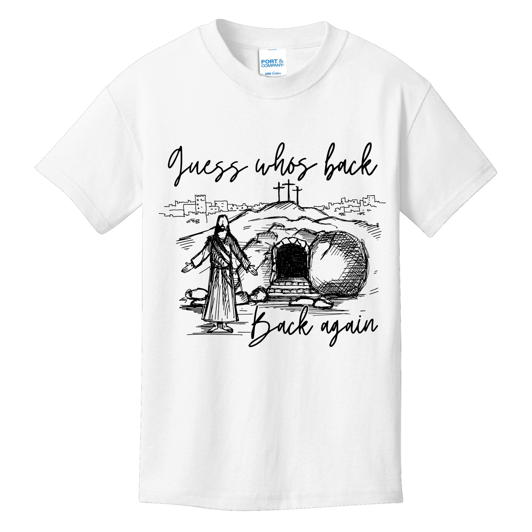 90s Guess WhoS Back Again Vintage Funny Jesus Kids T-Shirt