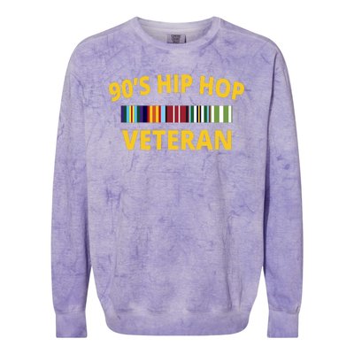 90s Hip Hop Veteran Colorblast Crewneck Sweatshirt