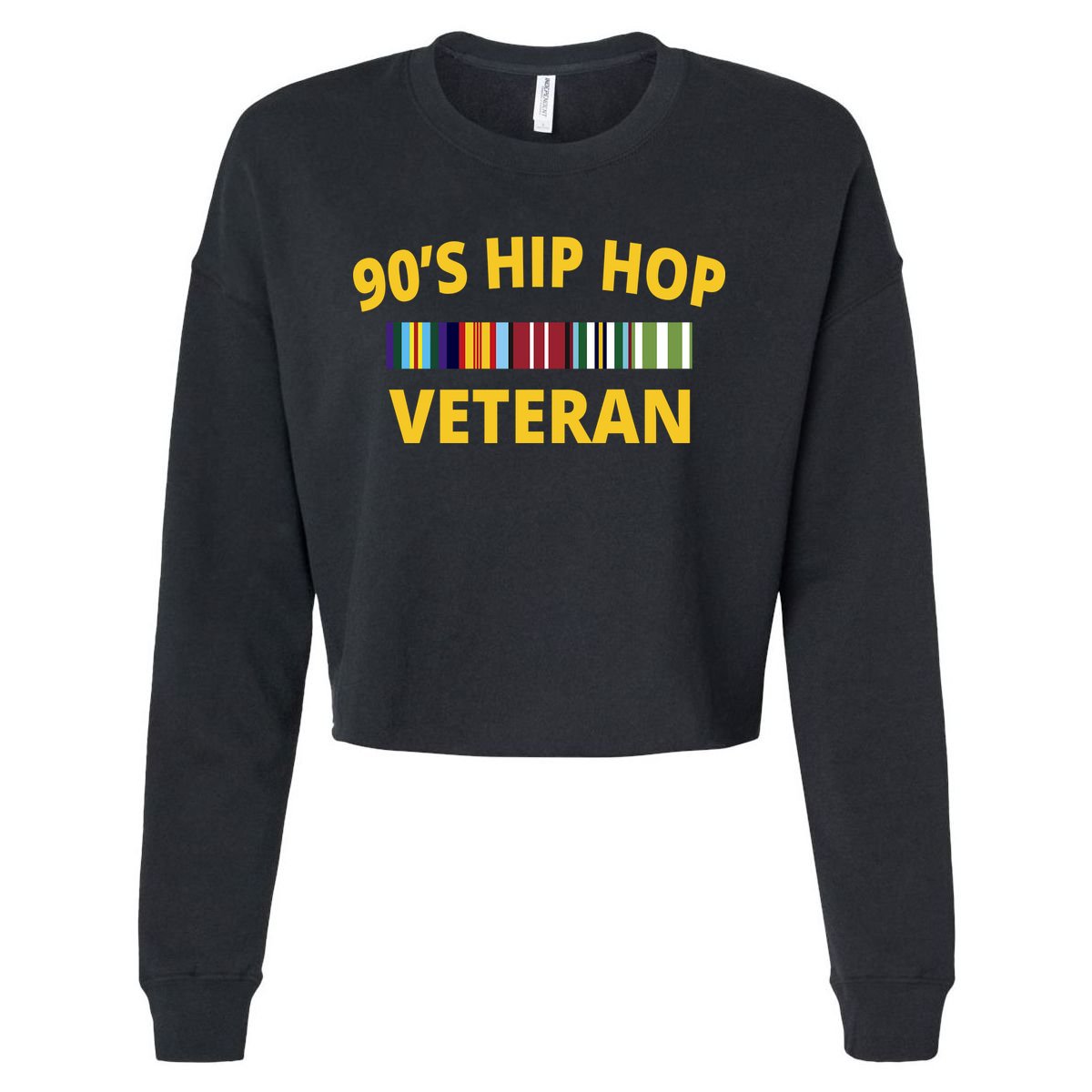 90s Hip Hop Veteran Cropped Pullover Crew