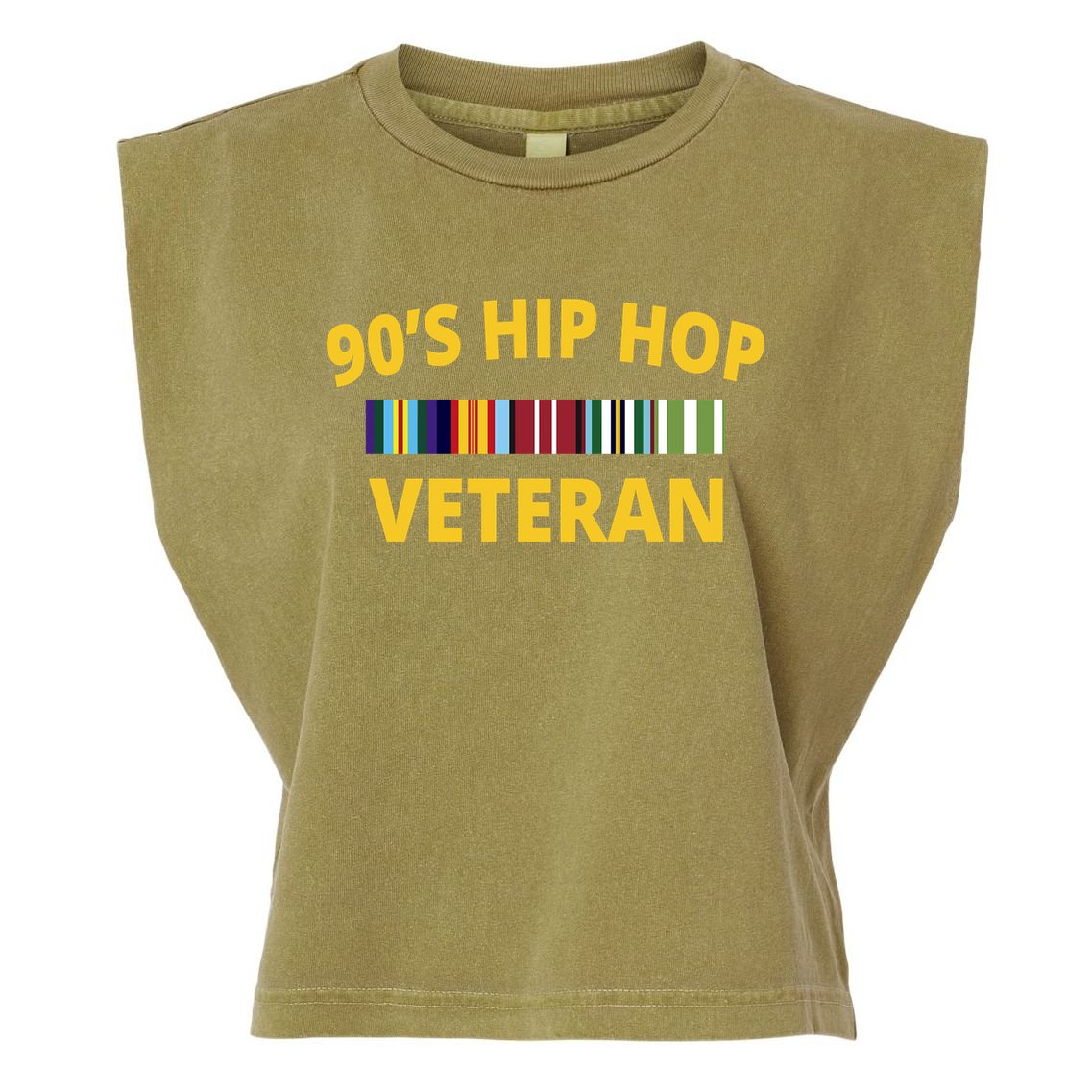 90s Hip Hop Veteran Garment-Dyed Women's Muscle Tee