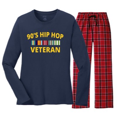 90s Hip Hop Veteran Women's Long Sleeve Flannel Pajama Set 