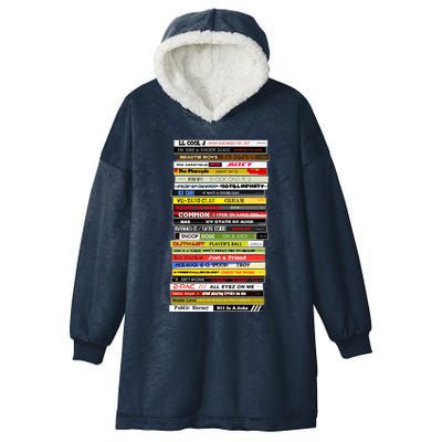 90s Hip Hop Cd Stack Hooded Wearable Blanket