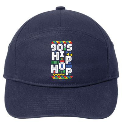 90s Hip Hop Vibes Retro Pattern 7-Panel Snapback Hat