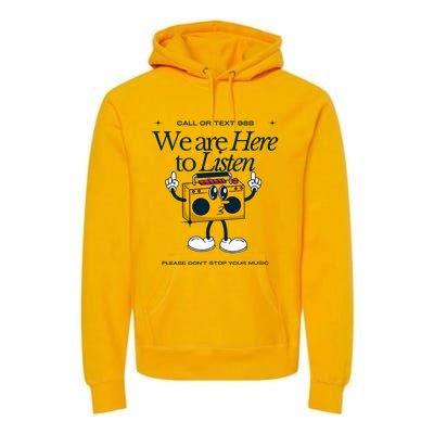 988 Here To Listen Mental Health Premium Hoodie