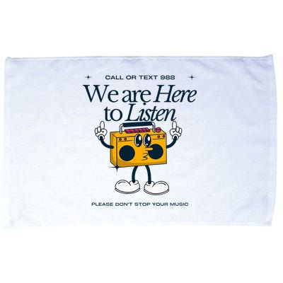 988 Here To Listen Mental Health Microfiber Hand Towel