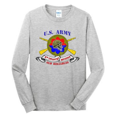 9th Infantry Division 9th Id Veteran Old Reliables Vintage Tall Long Sleeve T-Shirt