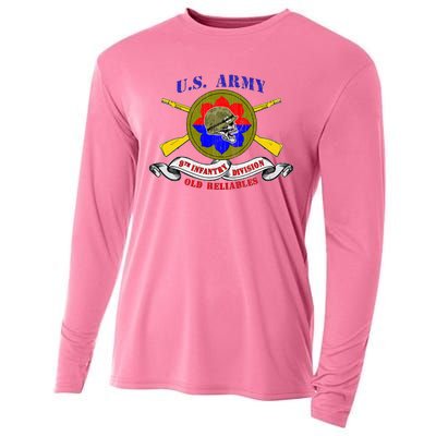 9th Infantry Division 9th Id Veteran Old Reliables Vintage Cooling Performance Long Sleeve Crew