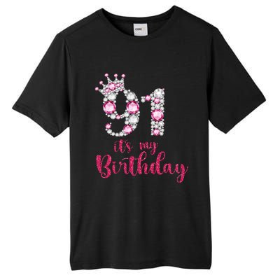 91 ItS My Birthday 91st Birthday 91 Years Old Bday Gift Tall Fusion ChromaSoft Performance T-Shirt