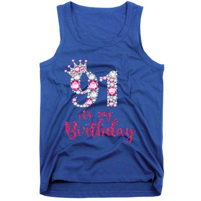 91 ItS My Birthday 91st Birthday 91 Years Old Bday Gift Tank Top