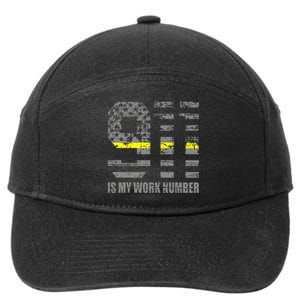 911 Is My Work Number Funny Dispatcher Gift 7-Panel Snapback Hat