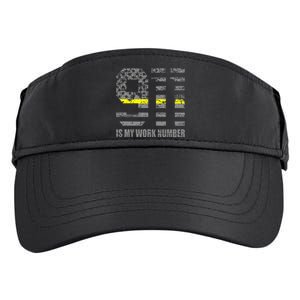 911 Is My Work Number Funny Dispatcher Gift Adult Drive Performance Visor