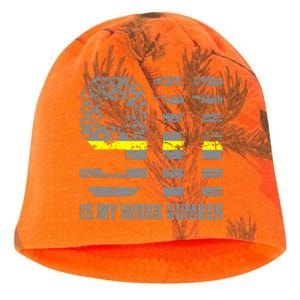 911 Is My Work Number Funny Dispatcher Gift Kati - Camo Knit Beanie