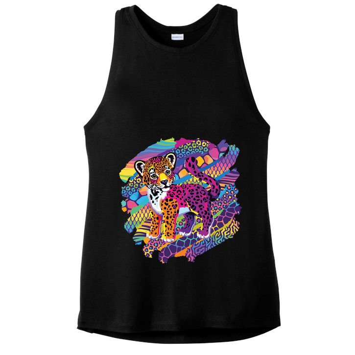90s Inspired Tiger Ladies PosiCharge Tri-Blend Wicking Tank