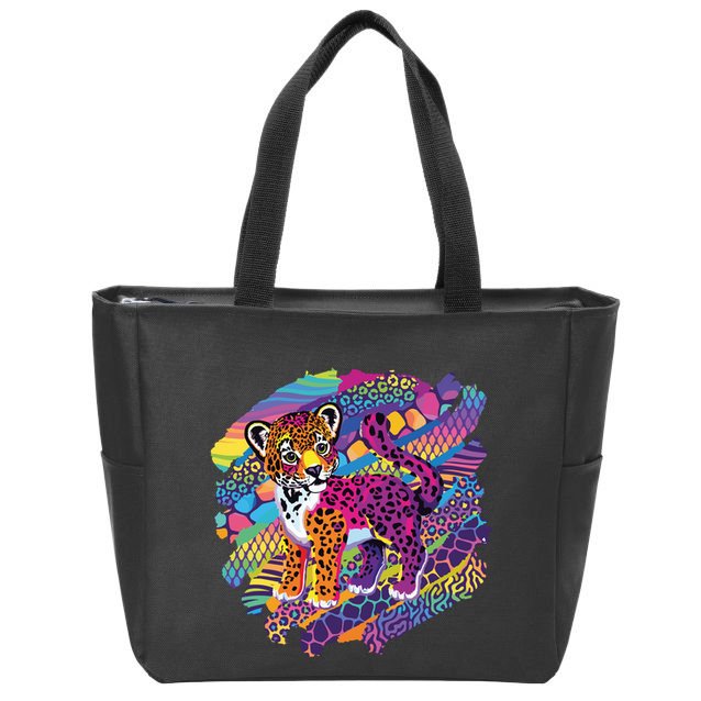 90s Inspired Tiger Zip Tote Bag