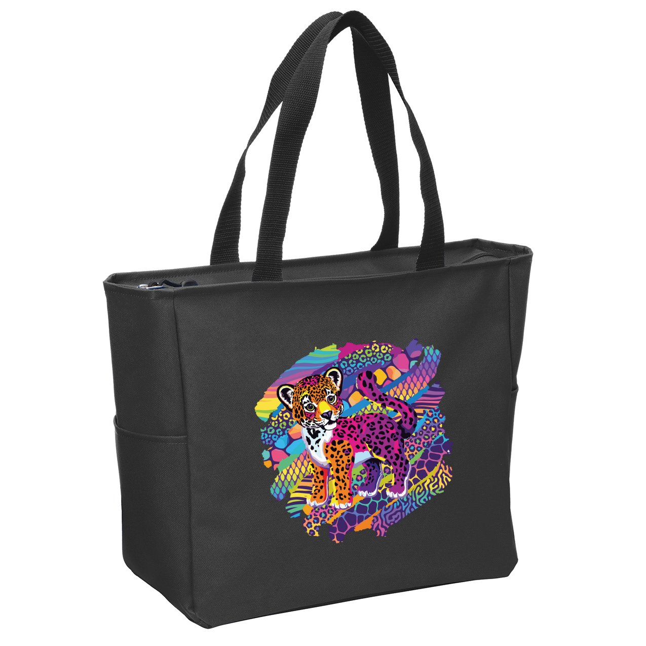 90s Inspired Tiger Zip Tote Bag