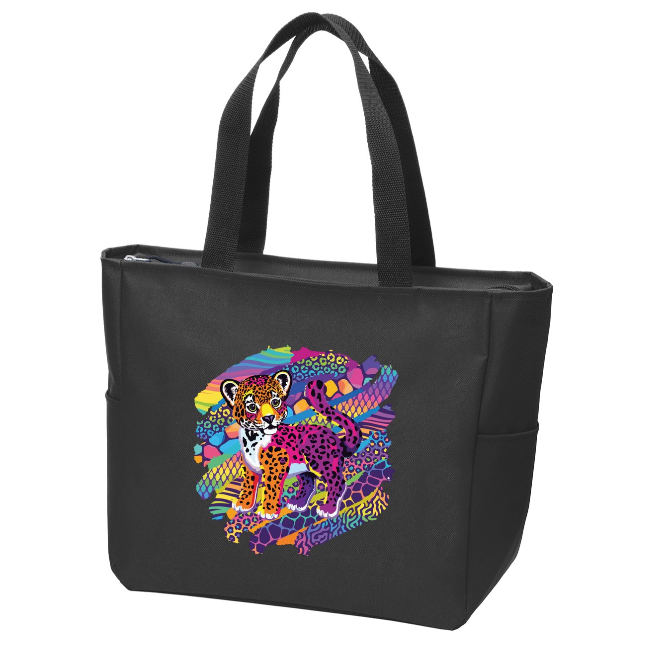90s Inspired Tiger Zip Tote Bag