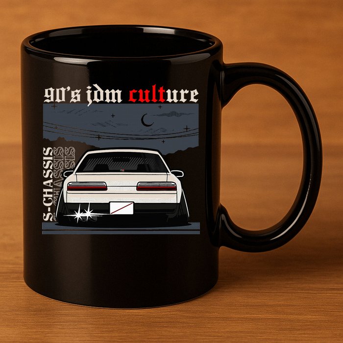 90s Jdm Culture S13 Car 11oz C Handle Ceramic Mug
