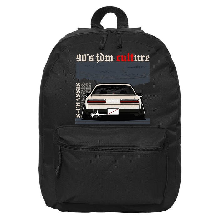 90s Jdm Culture S13 Car 16 in Basic Backpack