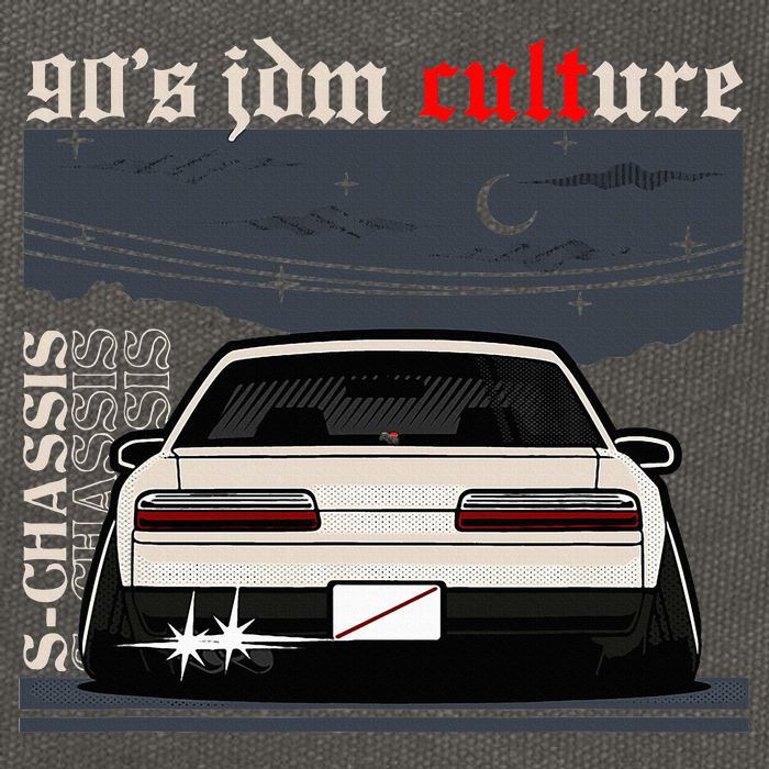 90s Jdm Culture S13 Car Cotton Canvas Backpack