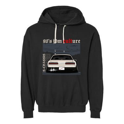 90s Jdm Culture S13 Car Garment-Dyed Fleece Hoodie