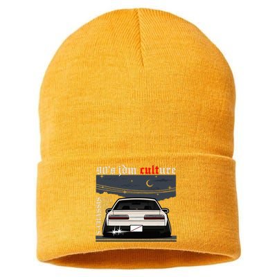 90s Jdm Culture S13 Car Sustainable Knit Beanie