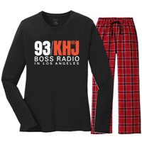 93 Khj Boss Radio 2 Women's Long Sleeve Flannel Pajama Set 