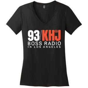 93 Khj Boss Radio 2 Women's V-Neck T-Shirt