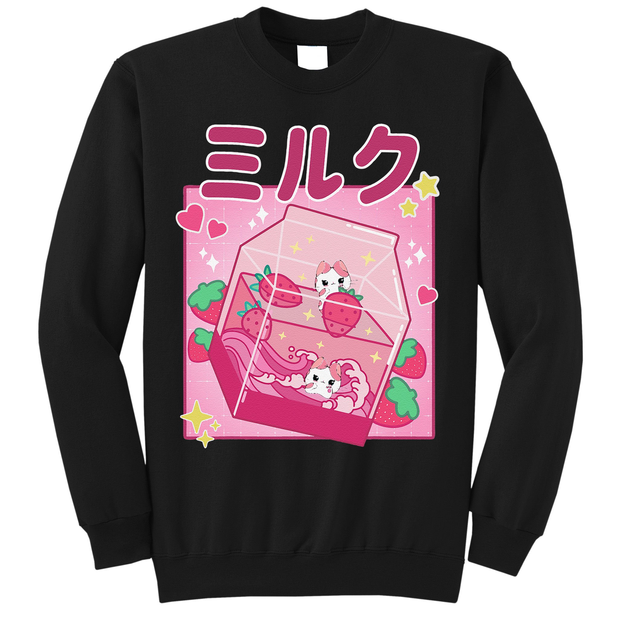 90s Kawaii Strawberry Milk Cute Women Japanese Anime Sweatshirt