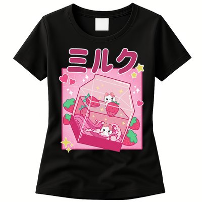 90s Kawaii Strawberry Milk Cute Women Japanese Anime Womens T-Shirt
