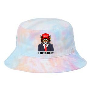 9 Lives Baby Trump 2024 You Missed Again Cat Maga Tie Dye Newport Bucket Hat