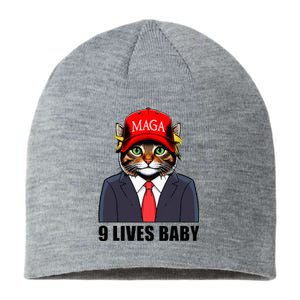 9 Lives Baby Trump 2024 You Missed Again Cat Maga Sustainable Beanie