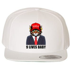 9 Lives Baby Trump 2024 You Missed Again Cat Maga Wool Snapback Cap