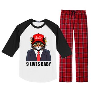 9 Lives Baby Trump 2024 You Missed Again Raglan Sleeve Pajama Set