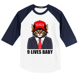 9 Lives Baby Trump 2024 You Missed Again Baseball Sleeve Shirt