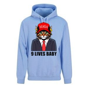 9 Lives Baby Trump 2024 You Missed Again Unisex Surf Hoodie