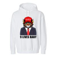 9 Lives Baby Trump 2024 You Missed Again Garment-Dyed Fleece Hoodie