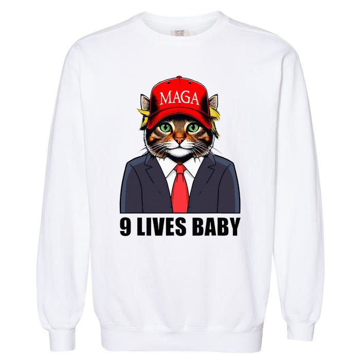 9 Lives Baby Trump 2024 You Missed Again Garment-Dyed Sweatshirt